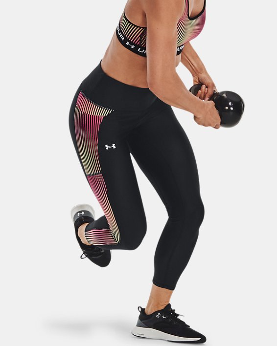 Women's HeatGear® No-Slip Waistband Ankle Leggings, Black, pdpMainDesktop image number 3